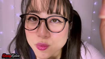Kimmy Kalani's Secret HJ: Cute Asian ASMR POV Handjob Under Desk