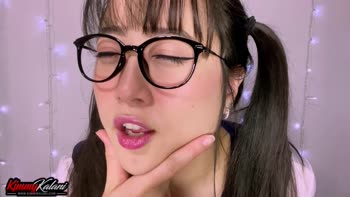 Kimmy Kalani's Secret HJ: Cute Asian ASMR POV Handjob Under Desk