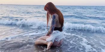 Sabrina_Great - Sabrina's Sizzling Beach Seduction: Hot Ginger Solo