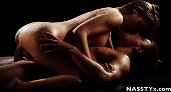 Alexis Stal's Sultry Nighttime Affair: Glistening Bodies and Blazing Passion