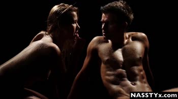 Alexis Stal's Sultry Nighttime Affair: Glistening Bodies and Blazing Passion