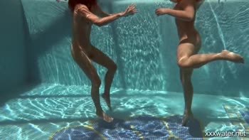 Underwater Seduction: Haley Hill and Stefanie Moon's Submerged Sins