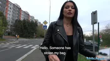 Public Agent MILF Loses Handbag and her Panties
