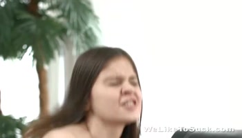 Tina's Tempting Teen (18+) Treat: Petite Brunette's POV Blowjob