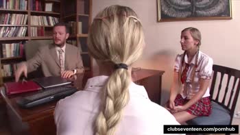 Morgan Moon's Sizzling Three-Way with Blonde Cutie and Professor