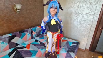 Fucking Lina's Ganyu Cosplay Gets Creampied in POV Action