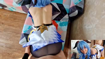 Fucking Lina's Ganyu Cosplay Gets Creampied in POV Action
