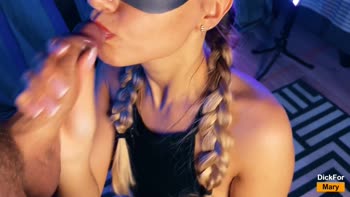 DickForMary's Step Sister Sucks & Swallows His Massive Cum Load