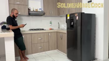 Soldierhugecock's Colombian Beauty Seduces Him for a Bareback Creampie