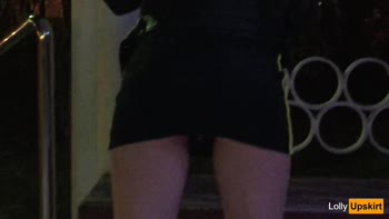 Lol Upskirt's Park Stroll in Miniskirt without Panties: Risqué Public Encounter