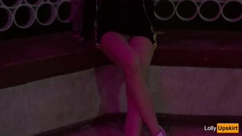 Lol Upskirt's Park Stroll in Miniskirt without Panties: Risqué Public Encounter