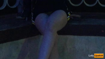 Lol Upskirt's Park Stroll in Miniskirt without Panties: Risqué Public Encounter