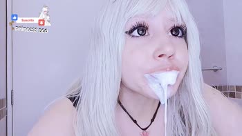 Nina-Boo's Teen (18+) Dreams: Ahegao Orgasm with Toothpaste