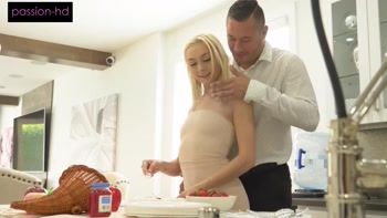 Chloe Temple Gets Her Tight Pussy Fucked After Serving A Delicious Thanksgiving Dinner