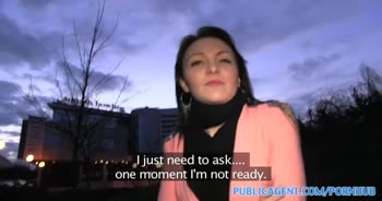 PublicAgent Black Haired Babe Fucks to get Fake Modelling Contract