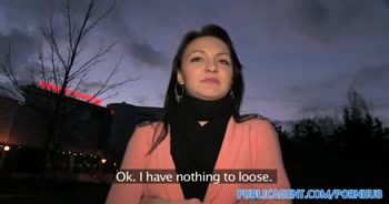 PublicAgent Black Haired Babe Fucks to get Fake Modelling Contract