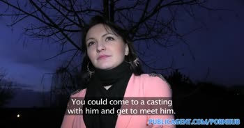 PublicAgent Black Haired Babe Fucks to get Fake Modelling Contract