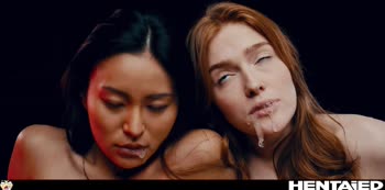 Real Life Hentai - Jia Lissa and Rae Lil Black fucked all the way through by alien monster