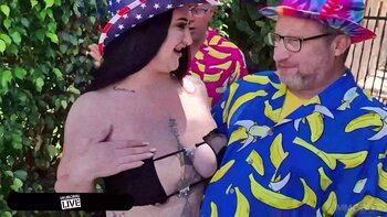 Avalon Mira's Triple Desire: DP and creampie with two studs