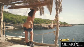 Jasmine Jazz's Ibiza Bliss: Solo Masturbation by the Sea