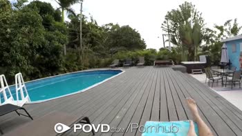 Paris White's Soaked Shaved Pussy in POV Hardcore