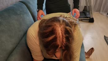 BBW_Clarice - Clarice's First-Time Frenzy: BBW Delivers Rousing Doggy Debut