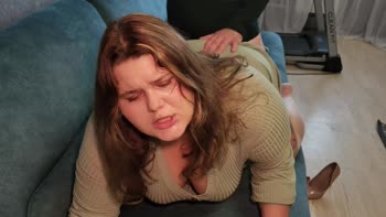 BBW_Clarice - Clarice's First-Time Frenzy: BBW Delivers Rousing Doggy Debut