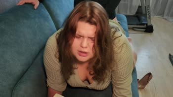 BBW_Clarice - Clarice's First-Time Frenzy: BBW Delivers Rousing Doggy Debut