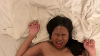 thaiandfrench - French Thai Teen (18+)'s Massive First-Time Cumshot