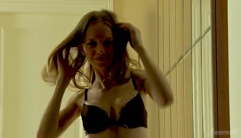 Petite Blonde Paula Strips Down to Perfection in Sensual Lingerie Tease