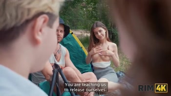 RIM4K. Swap wives, mutual rimming and anal fuck in the forest