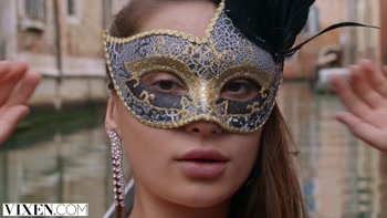 VIXEN Sonya & Liya attend exclusive masquerade sex party