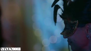 VIXEN Sonya & Liya attend exclusive masquerade sex party