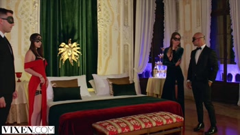 VIXEN Sonya & Liya attend exclusive masquerade sex party