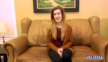Lusty Ginger Keaton Finger Fucks Her Twat To Give A Deep BJ!