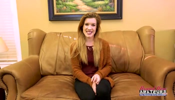 Lusty Ginger Keaton Finger Fucks Her Twat To Give A Deep BJ!