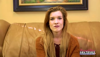 Lusty Ginger Keaton Finger Fucks Her Twat To Give A Deep BJ!