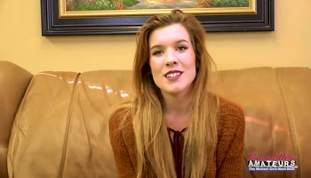 Lusty Ginger Keaton Finger Fucks Her Twat To Give A Deep BJ!