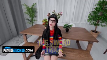 Magician Girl Deep Throats Huge Cock