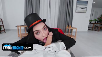 Magician Girl Deep Throats Huge Cock