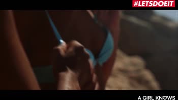 AGirlKnows - Cecilia Scott And Luna Corazon Hungarian Teen (18+) Lesbian Sex On The Beach - LETSDOEIT