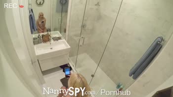 NannySpy Sneaky nanny Anastasia Knight new years eve fuck by HUGE dick