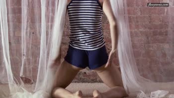 Flexi Delight: Tight Russian Teen (18+)'s Acrobatic Small Tits Showcase