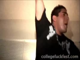 Lucky Guy Scores with College Cutie in Wild College Party Sex
