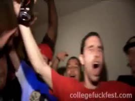 Lucky Guy Scores with College Cutie in Wild College Party Sex