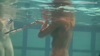 Russian Lesbians Submerged in Sultry Underwater Show