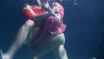 Russian Lesbians Submerged in Sultry Underwater Show