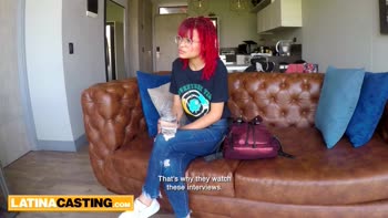 Rough Latino Lovemaking: Redhead Latina's Seedy Casting Audition