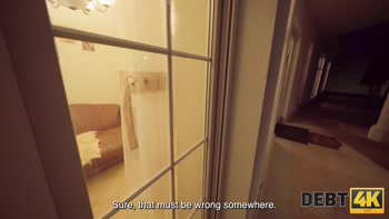 DEBT4k. Juicy for Janitor. Hot sex with Fibi Euro