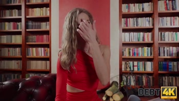 DEBT4k. Juicy for Janitor. Hot sex with Fibi Euro